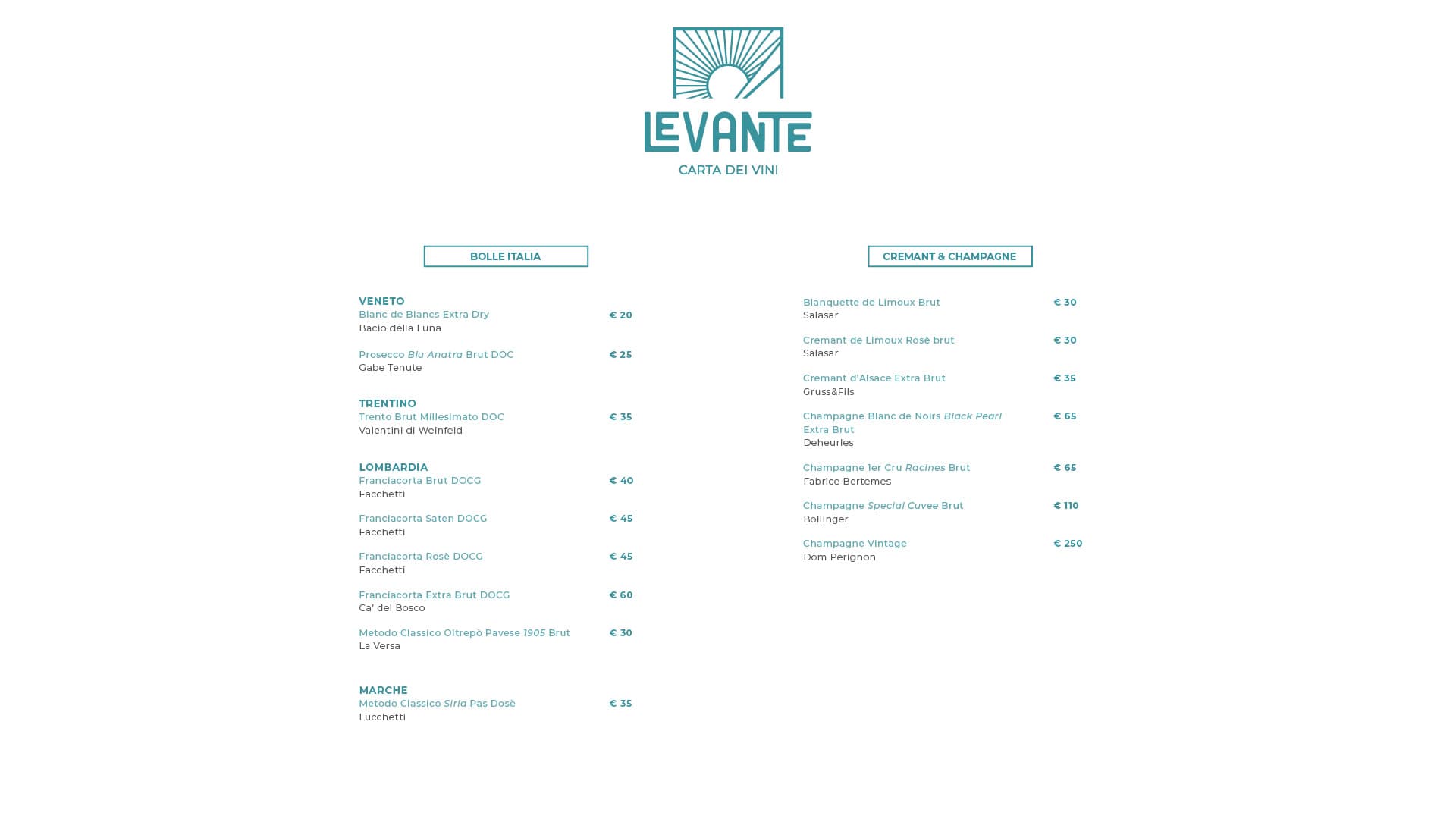 Vini-Ristorante Levante Gabicce Mare